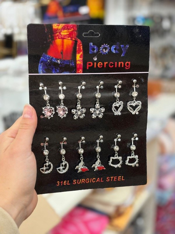 Producto - Piercing de ombligo con dije colgante