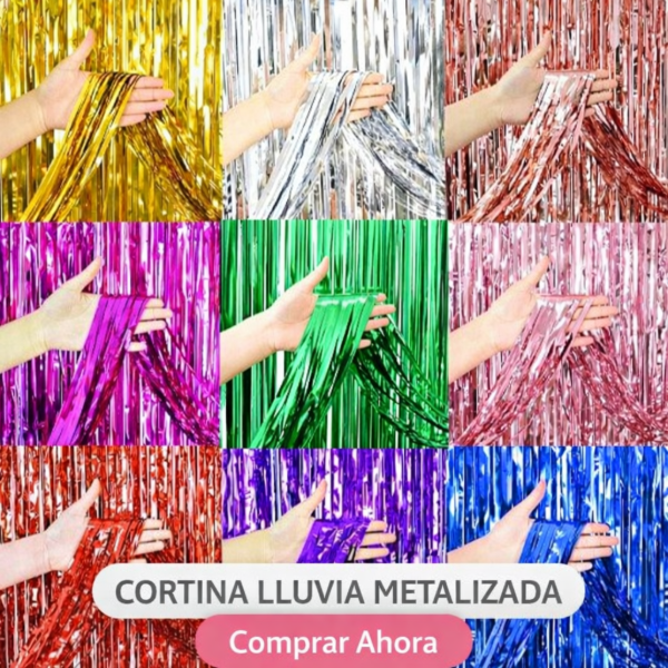 Producto - Cortina Lluvia Metalizada 2x1mtr