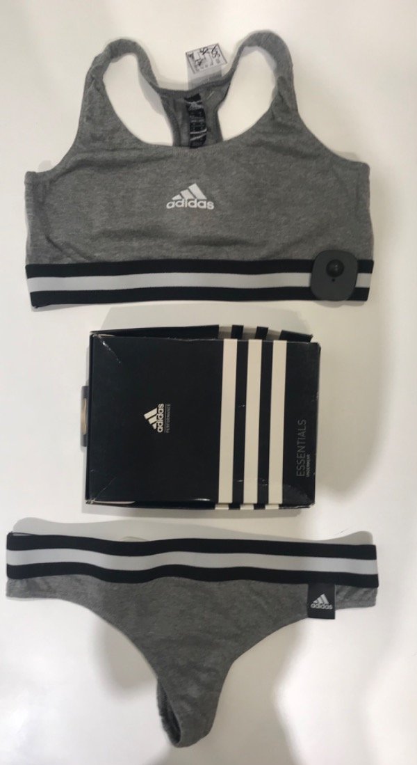 Producto - Conjunto ADIDAS algodon con elastico gris/negro- Talle XS/85- PRECIO: 50x