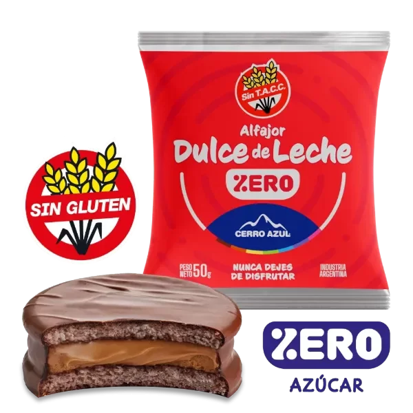 Producto - Alfajor dulce de leche Cerro Azul  Sin Azúcar Sin Tacc