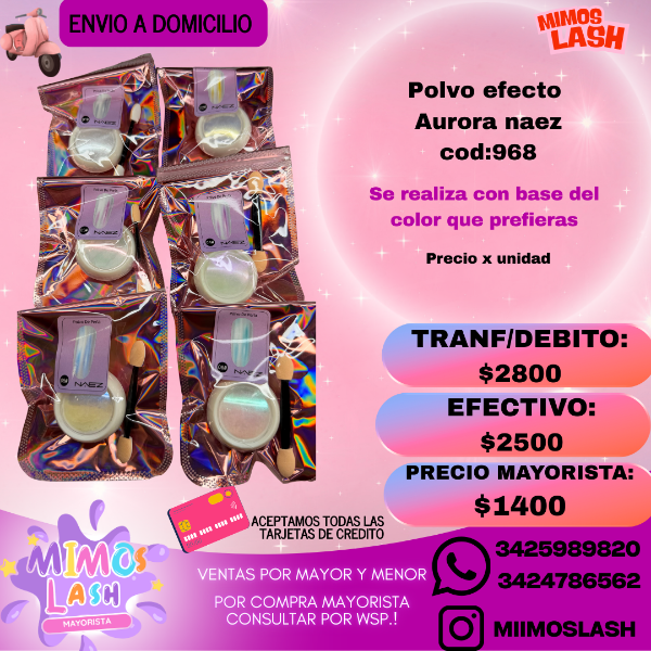 Producto - Polvo efecto aurora Naez Cod: 968