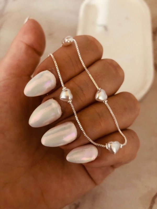 Producto - Pulsera corazón perlas