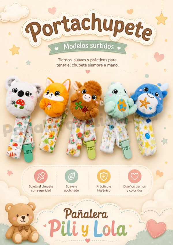 Producto - Portachupete peluches varios