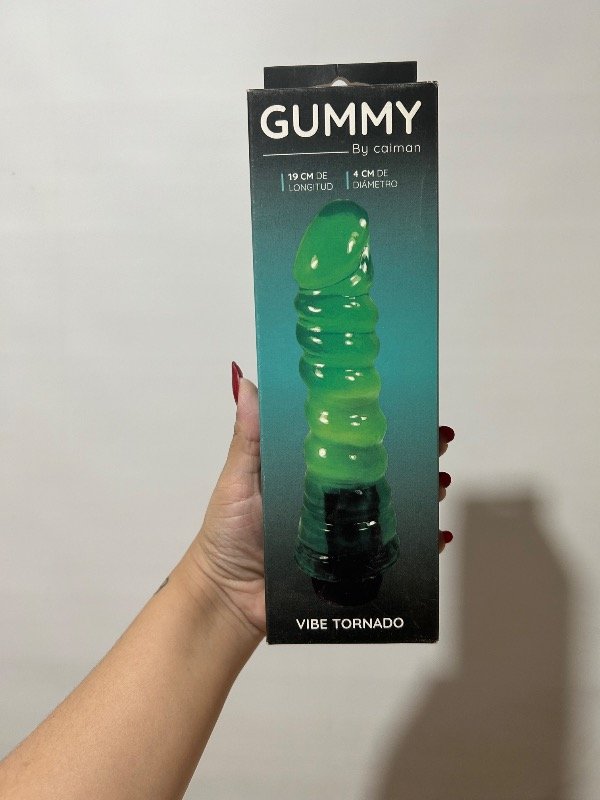 Producto - Consolador Tornado verde (dolar) 19 x 4 cm