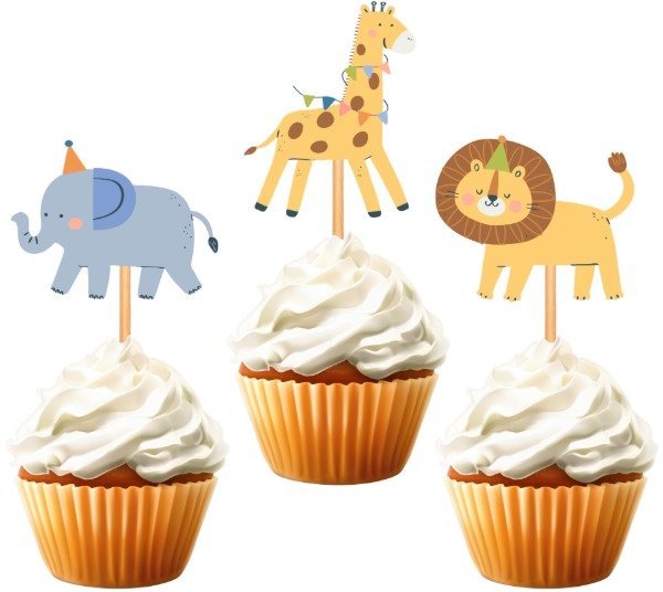 Producto - TOPPER CUPCAKE ANIMALITOS FORMA X 10