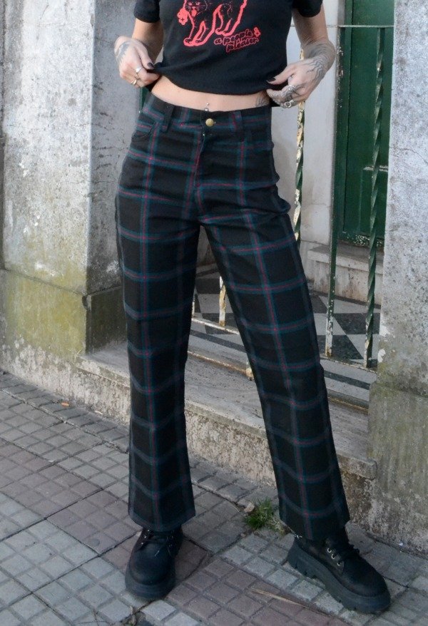 Producto - Pantalón Plaid - Negro