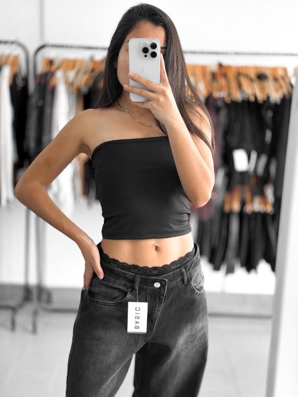 Producto - Top strapless Roma negro - 1