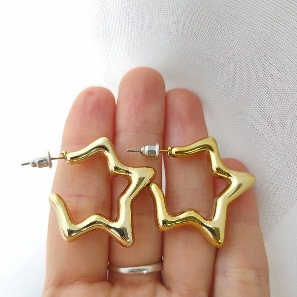 Producto - Aros estrella dorados