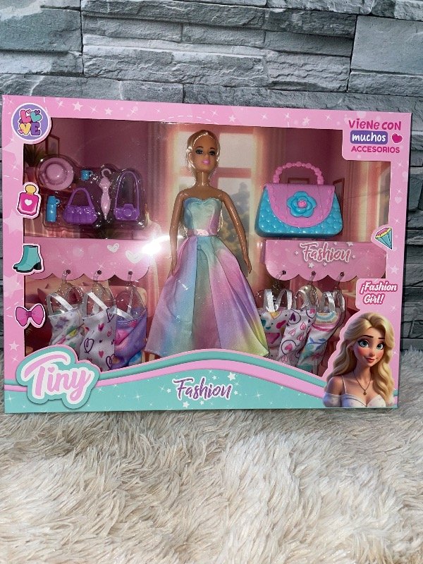Producto - Tini fashion muñeca rubia y castaña con 6 cambios de ropa - 0