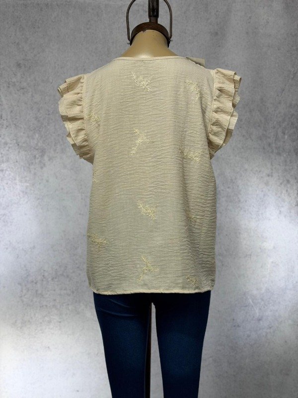 Producto - BLUSA KALA BEIGE LINO BORDADA - 3