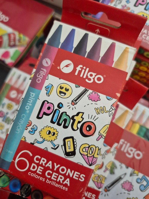 Producto - Crayones de cera x 6 Pinto Filgo