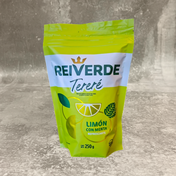 Producto - YERBA REI VERDE TERERE LIMON CON MENTA 250 GR