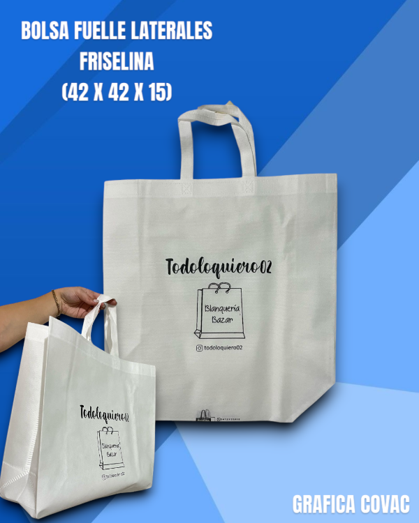 Producto - Bolsas de Friselina 42 X 42 X 15 FUELLES LATERALES
