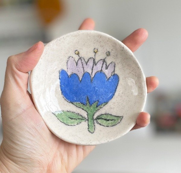 Producto - Plato XS Flor Azul