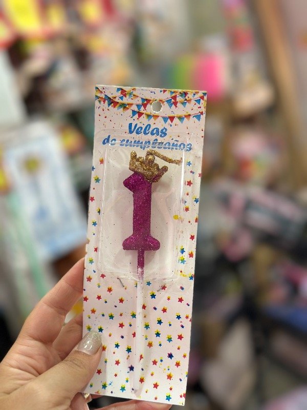 Producto - Vela número 1 con coronita