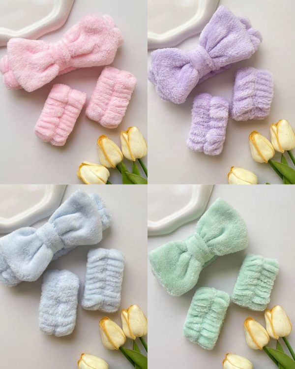 Producto - Set Vincha moño + muñequeras x2u