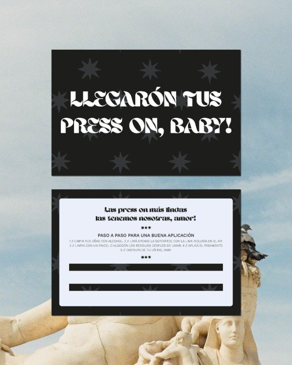 Producto - Tarjetón para Press On por 20 unidades