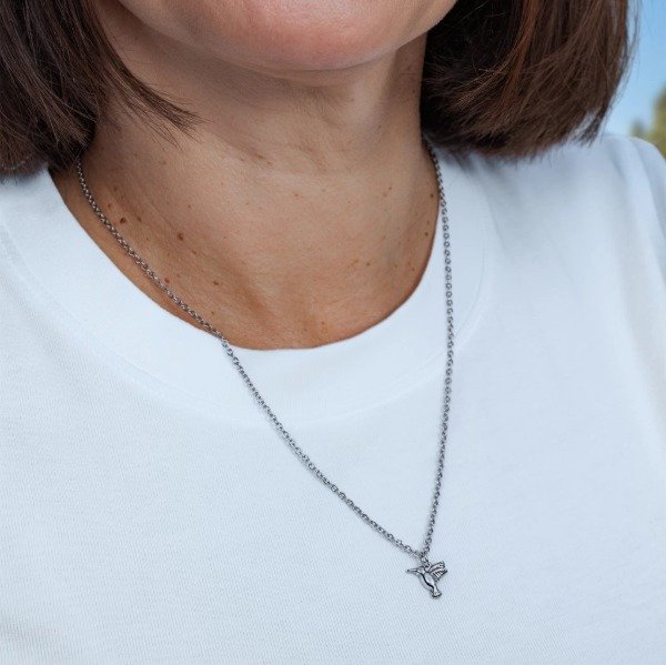 Producto - Collar Acero Colibrí