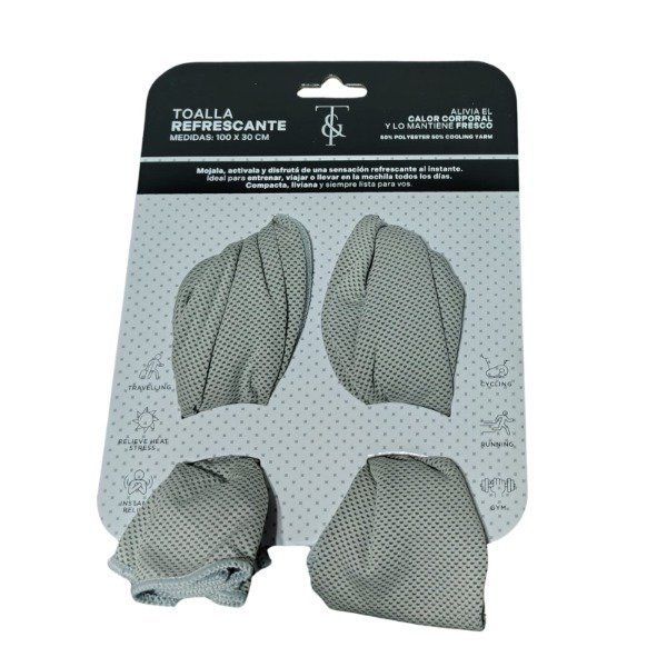 Producto - Toalla deportiva refrescante gris