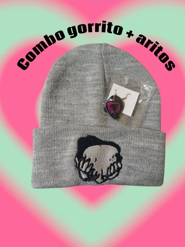 Producto - Combo gorrito de lana mas aritos los piojos 14