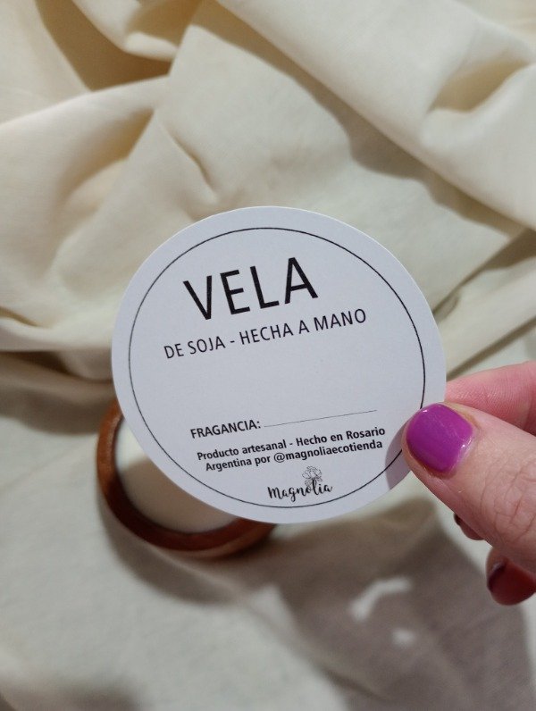 Producto - Vela cuenco de algarrobo mediana 10 cm