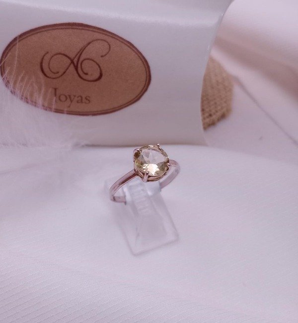 Producto - Anillo cuarzo limón Nro19/ nro18