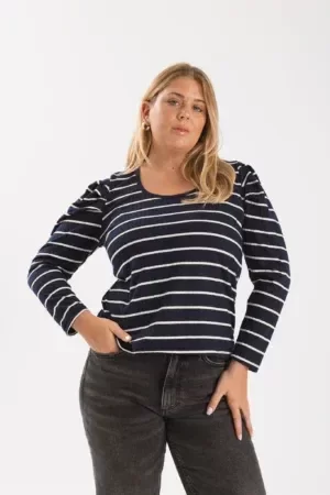 Producto - Camiseta MANGA PRINCESA RAYADA AZUL