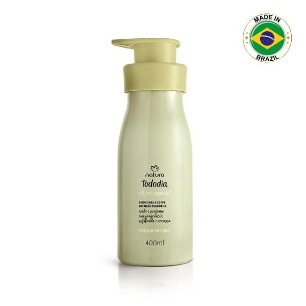Producto - Crema prebiótica nutritiva corporal 400ml Pistacho en Crema BRASIL