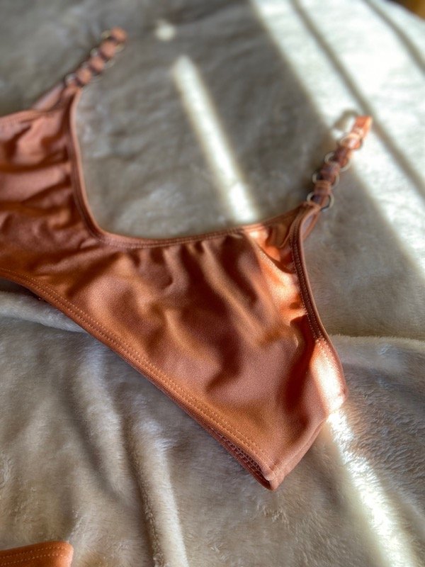 Producto - Bikini salmón brilloso - 1