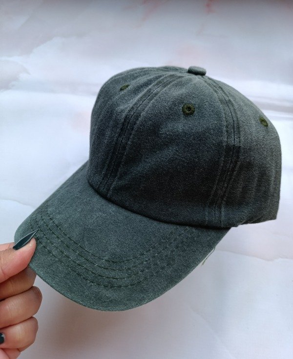 Producto - GORRO VINTAGE LISO VERDE