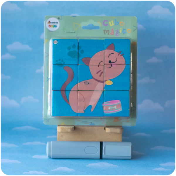 Producto - Rompecabeza Cubo Mágico de Madera 6 en 1 - Gatitos