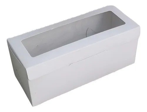 Producto - Caja Budín  - BLANCO C/VISOR 24x9,5x10