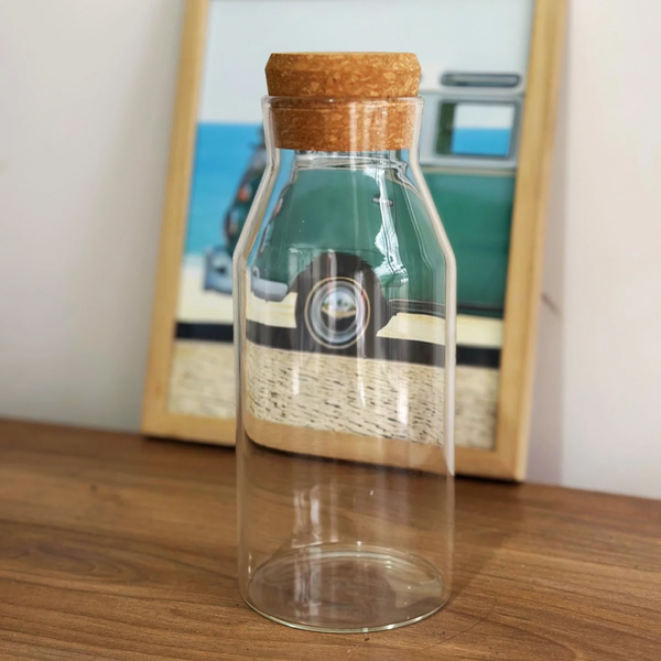 Producto - Botella de vidrio con tapon de corcho - 1 litro