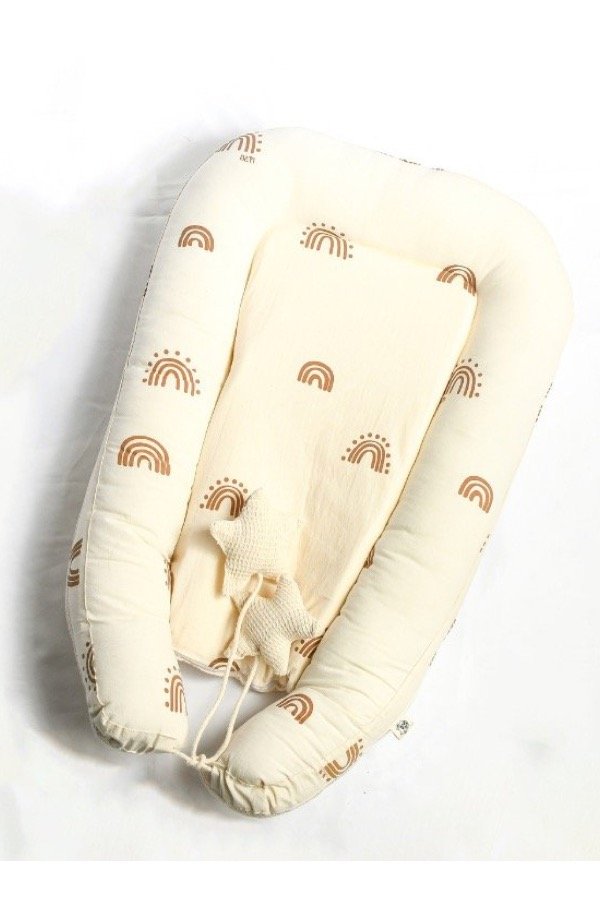 Producto - Nido de contencion Bayi de Tusor estampa Arcoiris