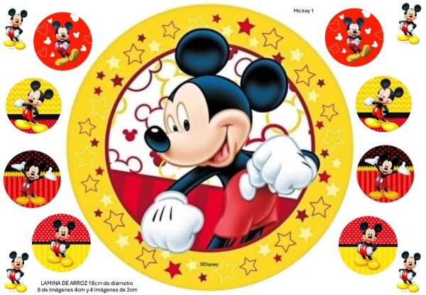Producto - LAMINA MICKEY 1 REDONDA