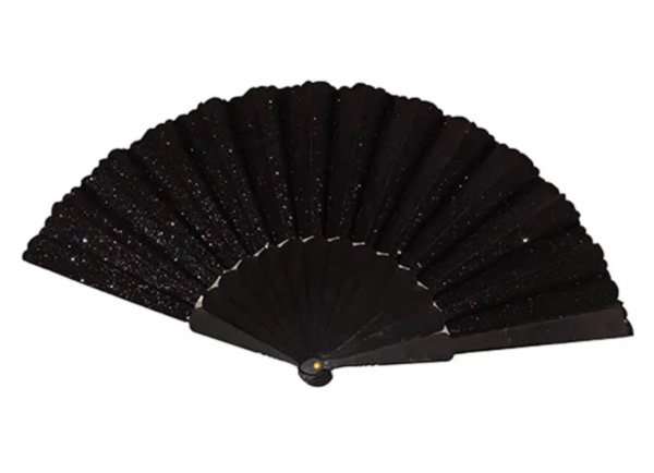 Producto - ABANICO GLITTER NEGRO