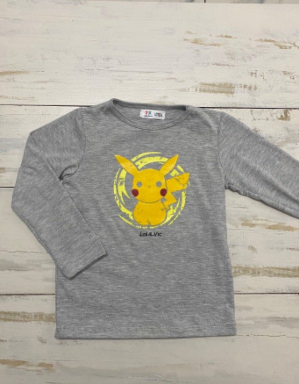 Producto - Remera pikachu gris melange (bebé)