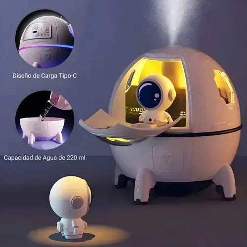 Producto - HUMIDIFICADOR DE AMBIENTE  ULTRASONICO VAPORIZADOR  ASTRONAUTA
