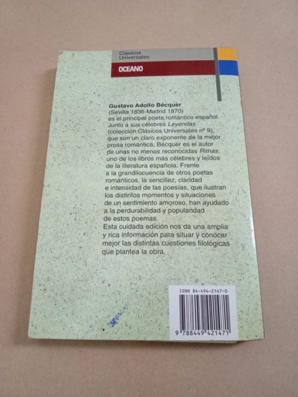 Producto - Rimas - Gustavo Adolfo Bécquer - Océano 2001 - 1