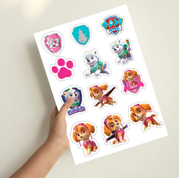 Producto - Stickers Imprimible Skye Y Everest Paw Patrol Calcos