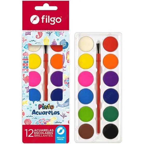 Producto - Acuarelas escolares Estuches de 12