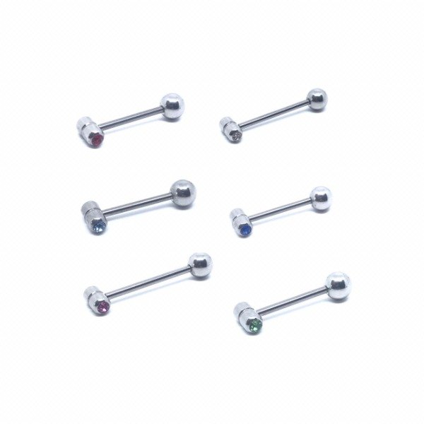 Producto - Barra Lengua Píldora Pequeña Strass