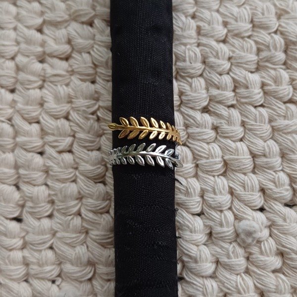 Producto - Anillo combinado hojas