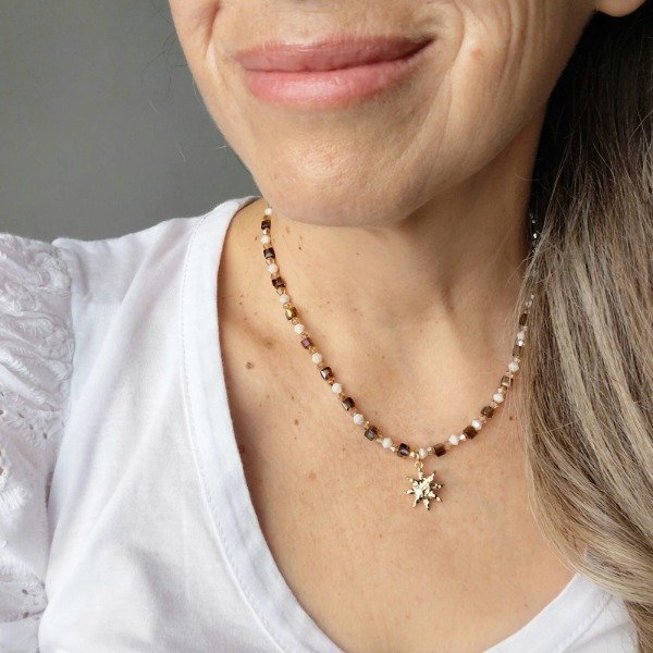 Producto - Collar Equinoccio con estrella dorada