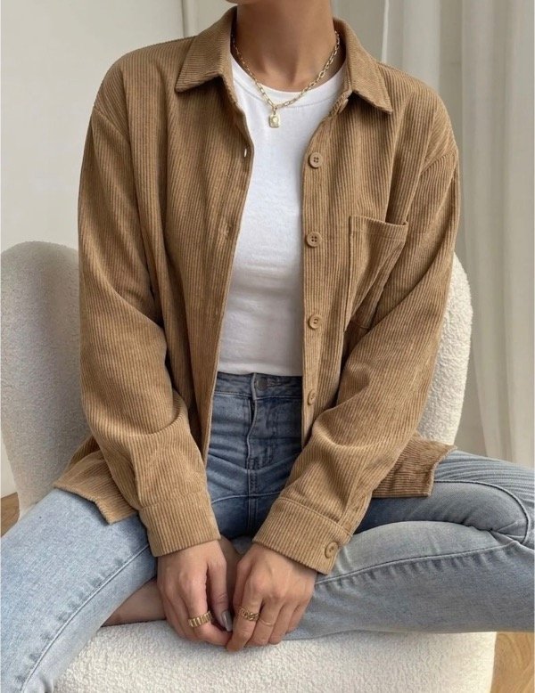 Producto - Camisaco de corderoy disponible en xl camel