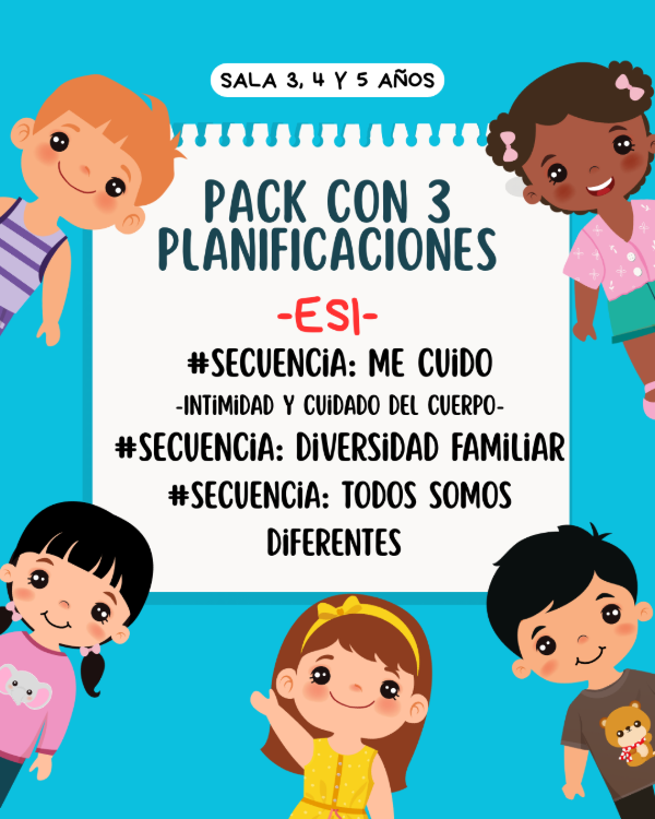 Producto - PACK 3 PLANIFICACIONES EDUCACION SEXUAL INTEGRAL