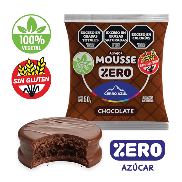 Producto - Alfajor Mouse de Chocolate Sin Azúcar Cerro Azul