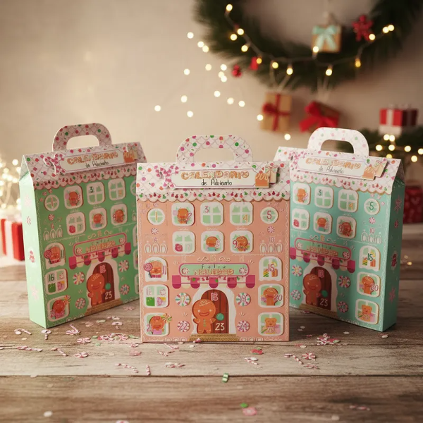 Producto - Calendario Adviento Casita Jengibre Navidad (ARMADO)
