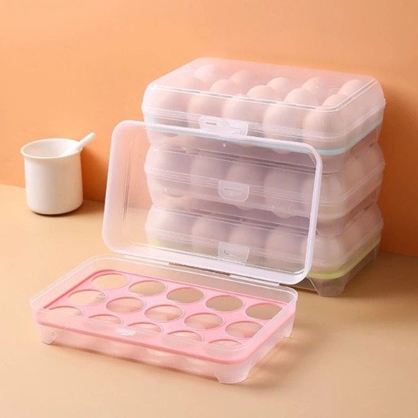 Producto - Huevera con Tapa - 15 unidades