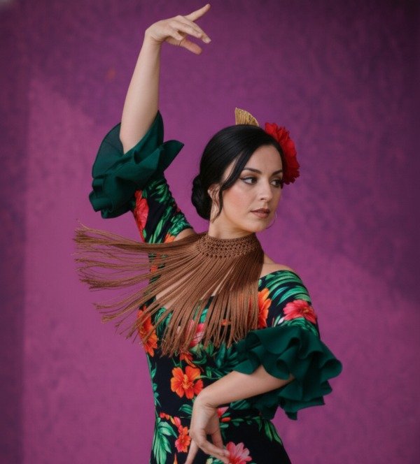 Producto - Collar De Flecos De Seda Recto Bronce